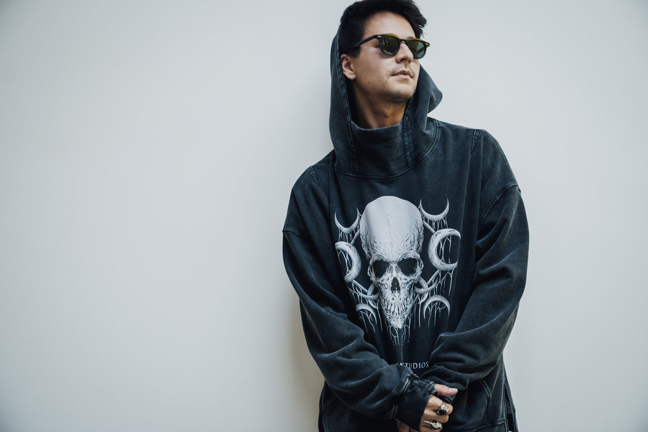 Skull Transcend Studios |  Techwear Turtleneck Heavyweight Hoodie (3 Colors)