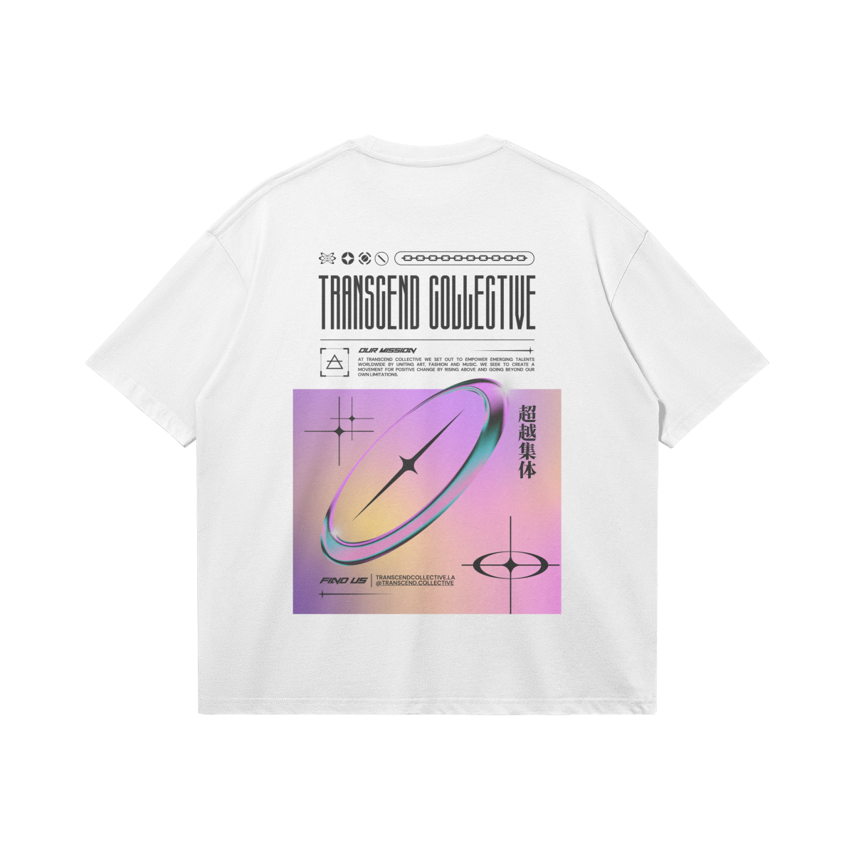 Transcend Mission Statement | Oversized Boxy T-shirt (6 Colors)