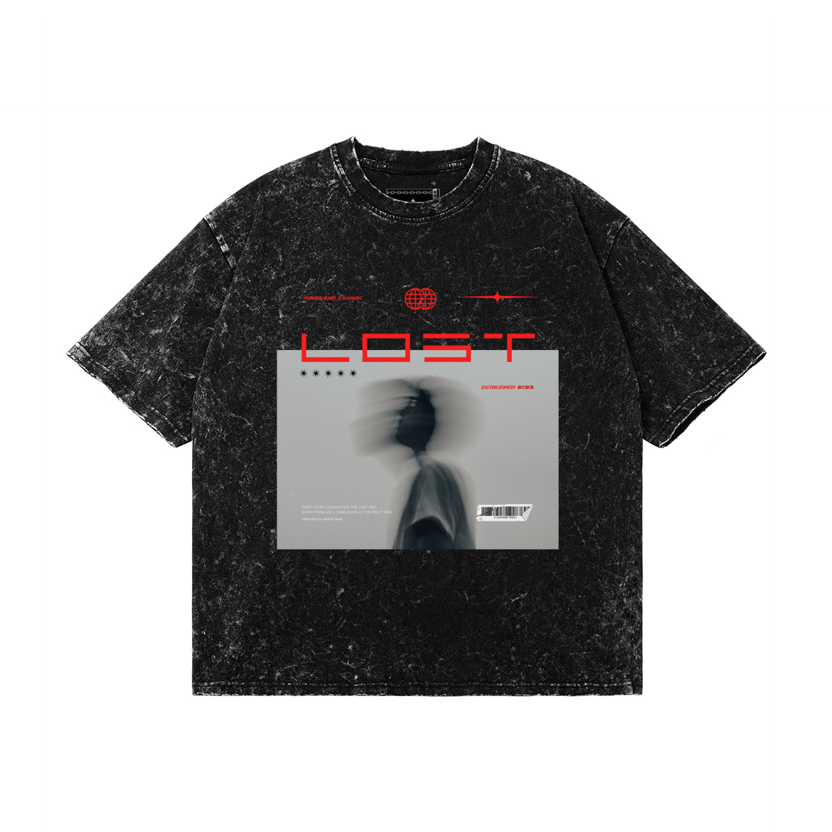 Lost | Snow Acid Wash Tshirt